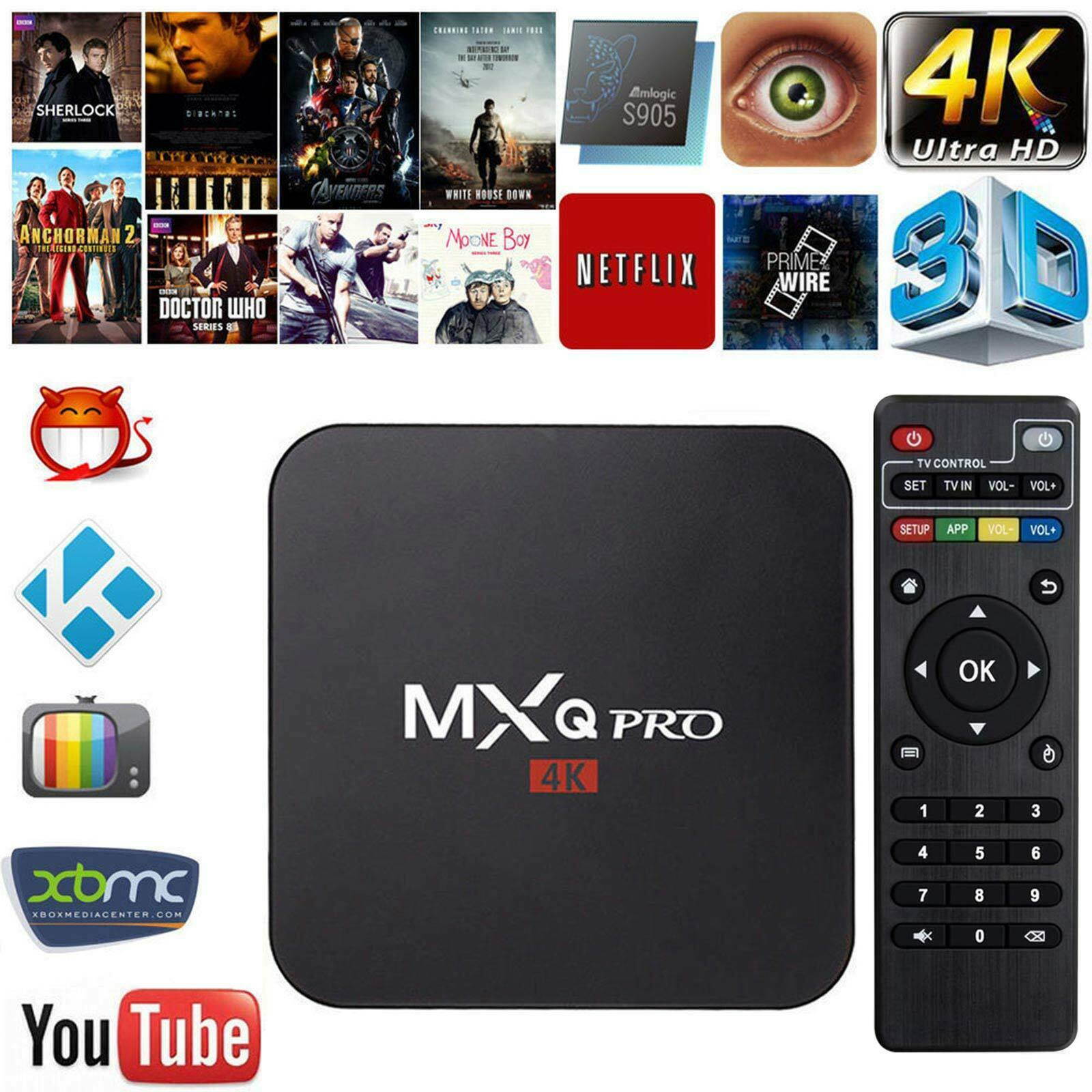 MXQ Pro Android Smart TV Box 8G Quad Core 4K HD 2.4GHz WiFi Media Player