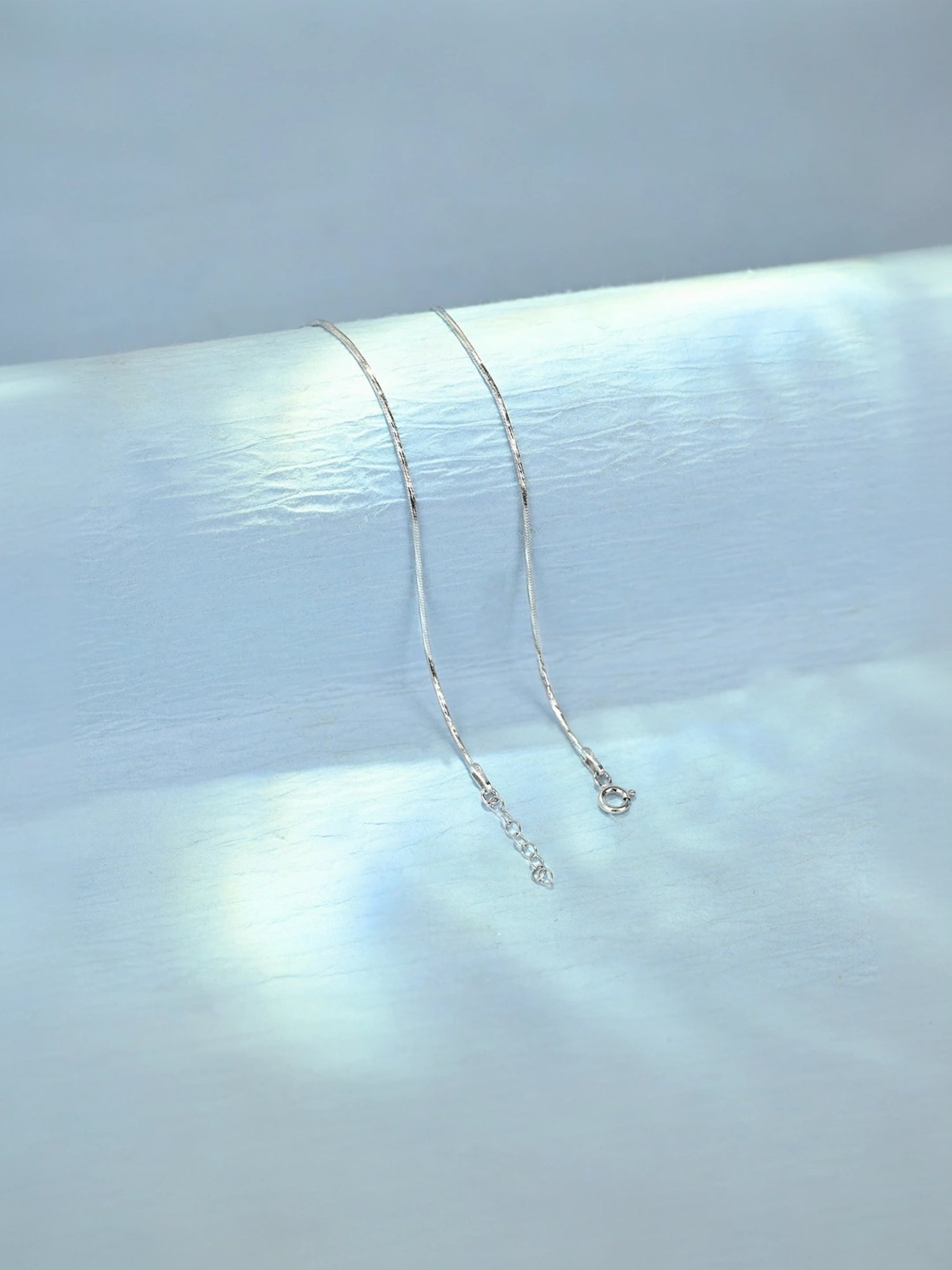 Touch925 Classic Textured Silver Anklet for Women