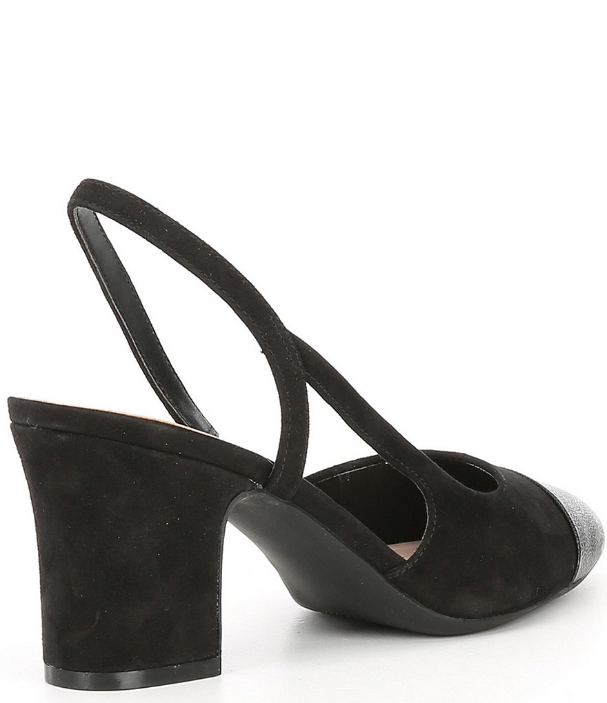 Preston & York Ines Sling Back Block Heel Pumps