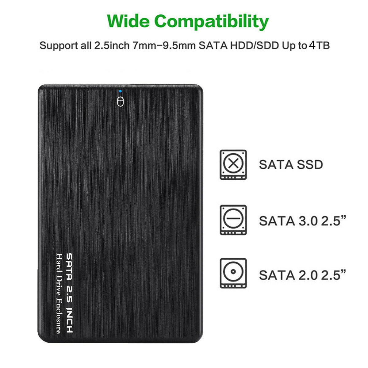 USB 3.0 2TB SATA SSD External Hard Drive Portable Desktop Mobile Hard Disk TP