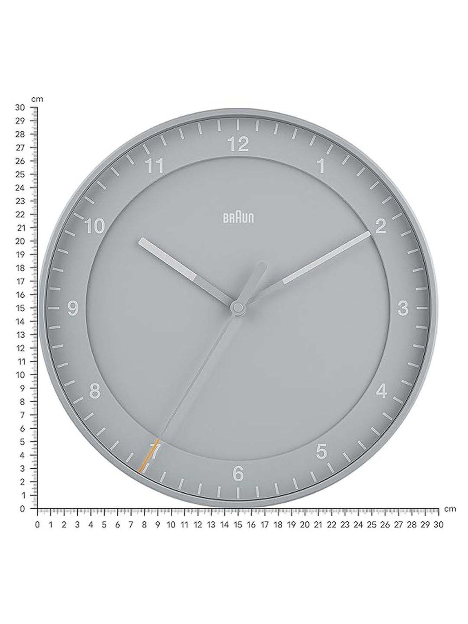 Braun Grey Digital Wall Clock With Indoor Temperature, Date & Day