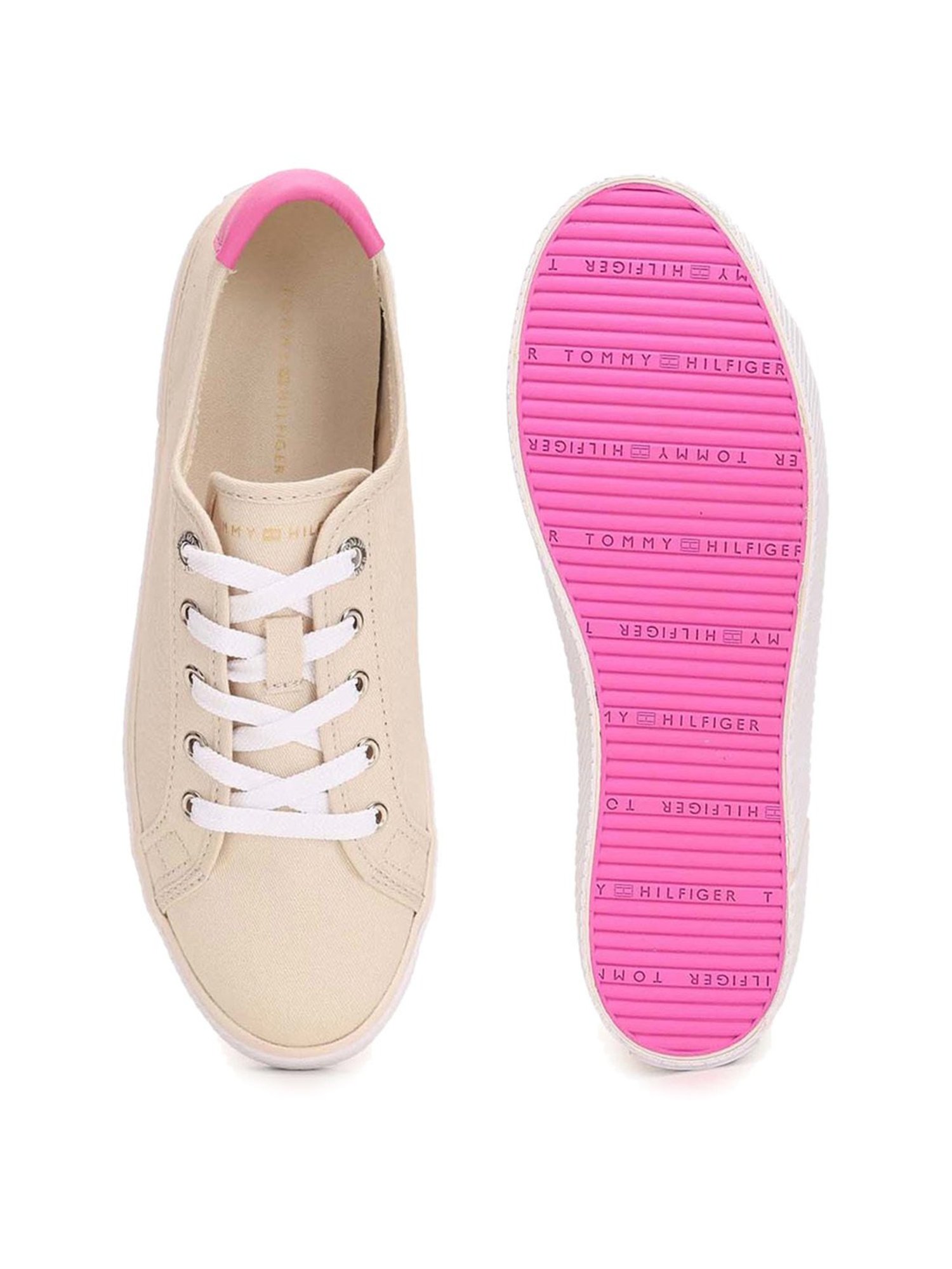 Tommy Hilfiger Women's Beige Casual Sneakers