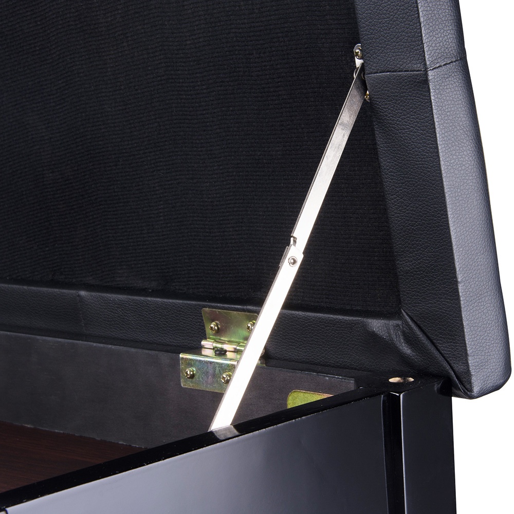 Piano Bench Dual Leather Padded Keyboard Organ Duet Seat Double Throne Storage