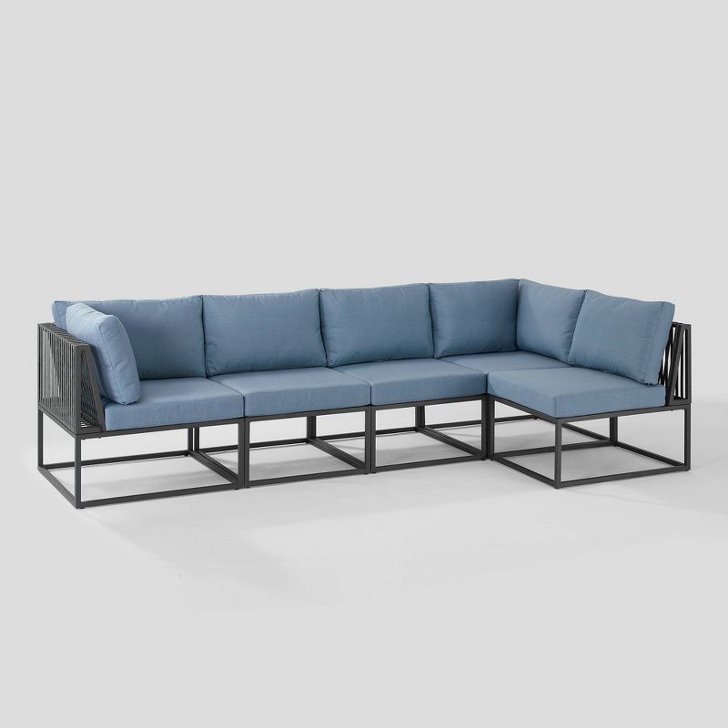 Draper 5pc Sectional Set with Sunbrella - Sage - Leisure Made