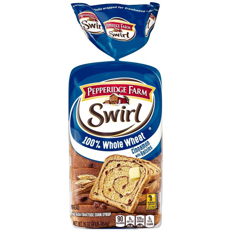 Pepperidge Farm 100% Whole Wheat Cinnamon Swirl with Raisins Bread - 16oz