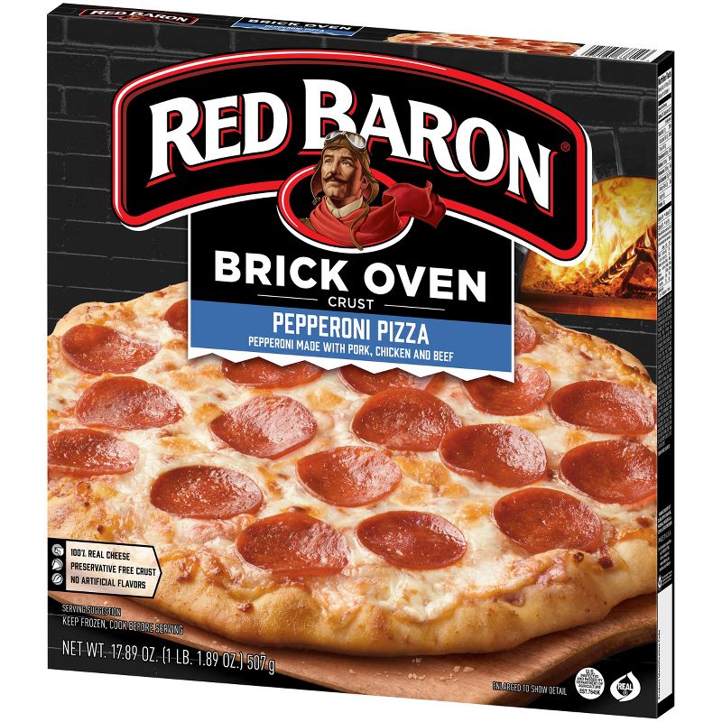 Red Baron Brick Oven Pepperoni Frozen Pizza - 17.89oz