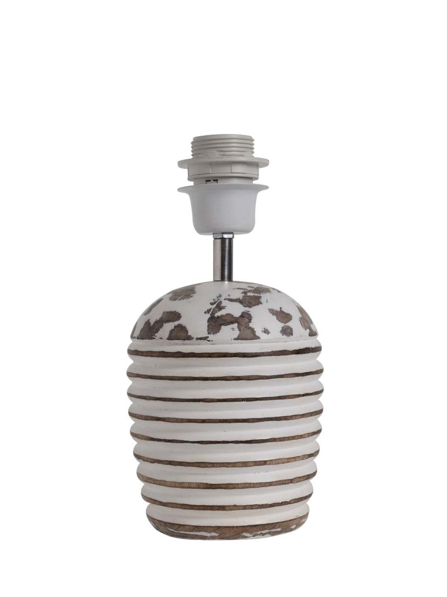 Homesake 'Modern' White Wood Table Lamp with Base - Set of 1