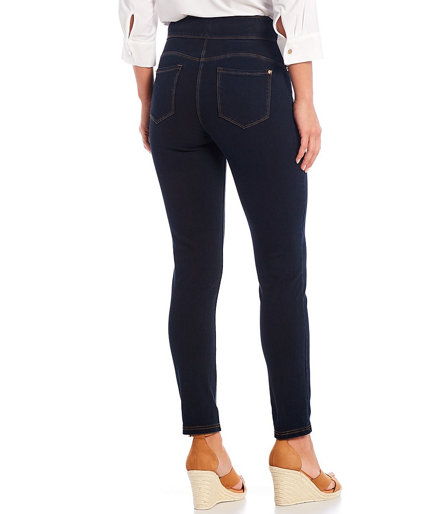 Slim Factor by Investments Classic Waist Denim Ankle Pants