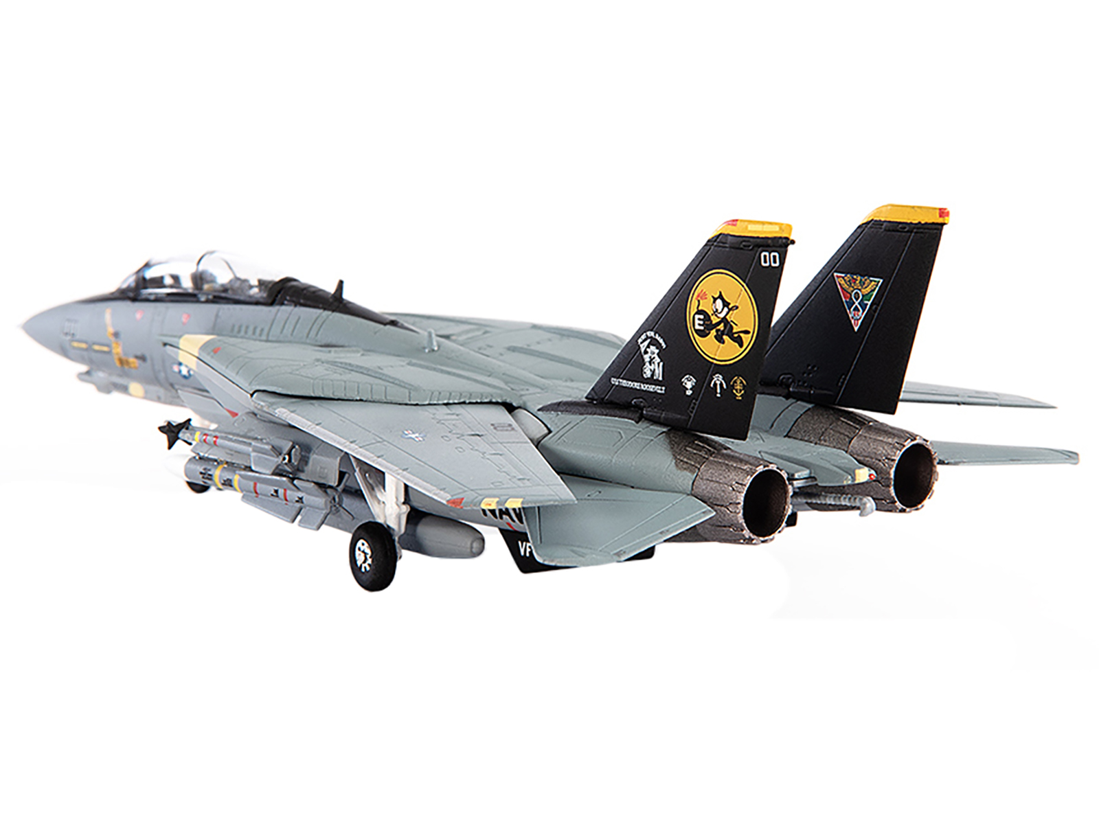 Grumman F-14B Tomcat Fighter Aircraft "VF-103 Jolly Rogers USS George Washington" (2000) United States Navy "Air Power Series" 1/72 Diecast Model by Hobby Master