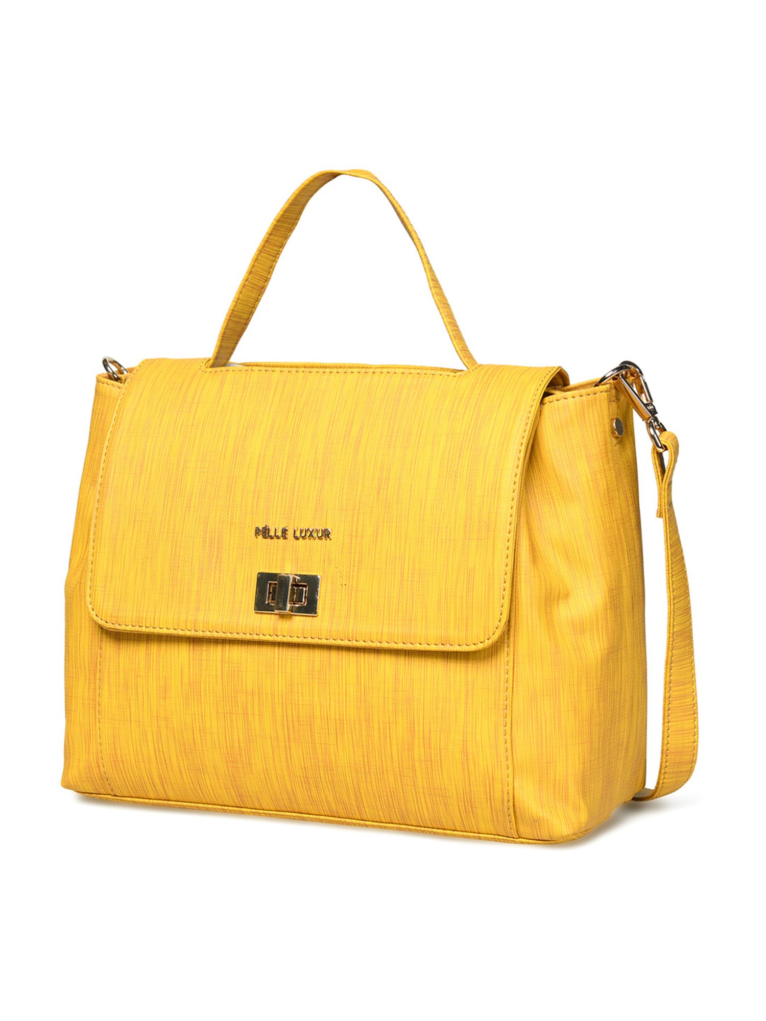 PELLE LUXUR Mustard Medium Cross Body Bag