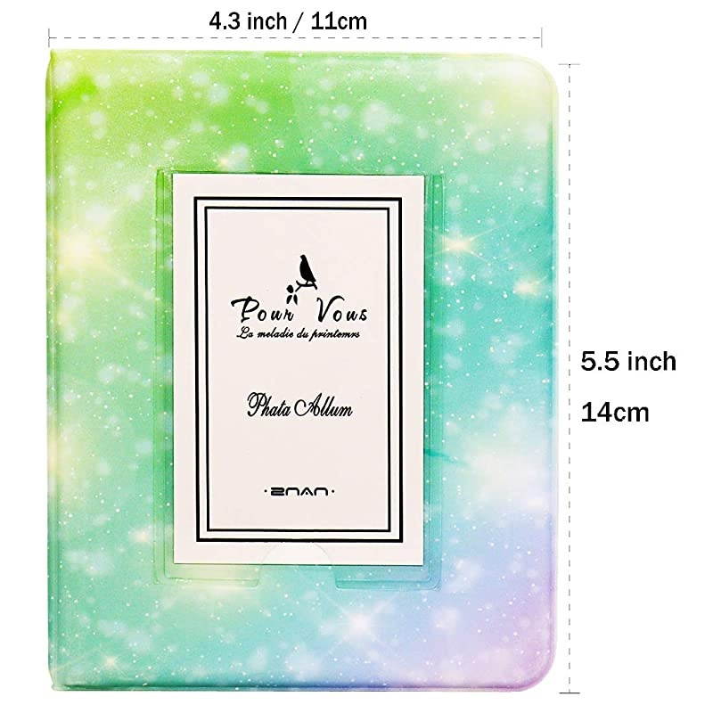 2x3 Inch Photo Paper Film Album Set for Fujifilm Instax Mini Camera, Polaroid Snap, Z2300, SocialMatic Instant Cameras & Zip Instant Printer (Galaxy-3, 64 Pockets)