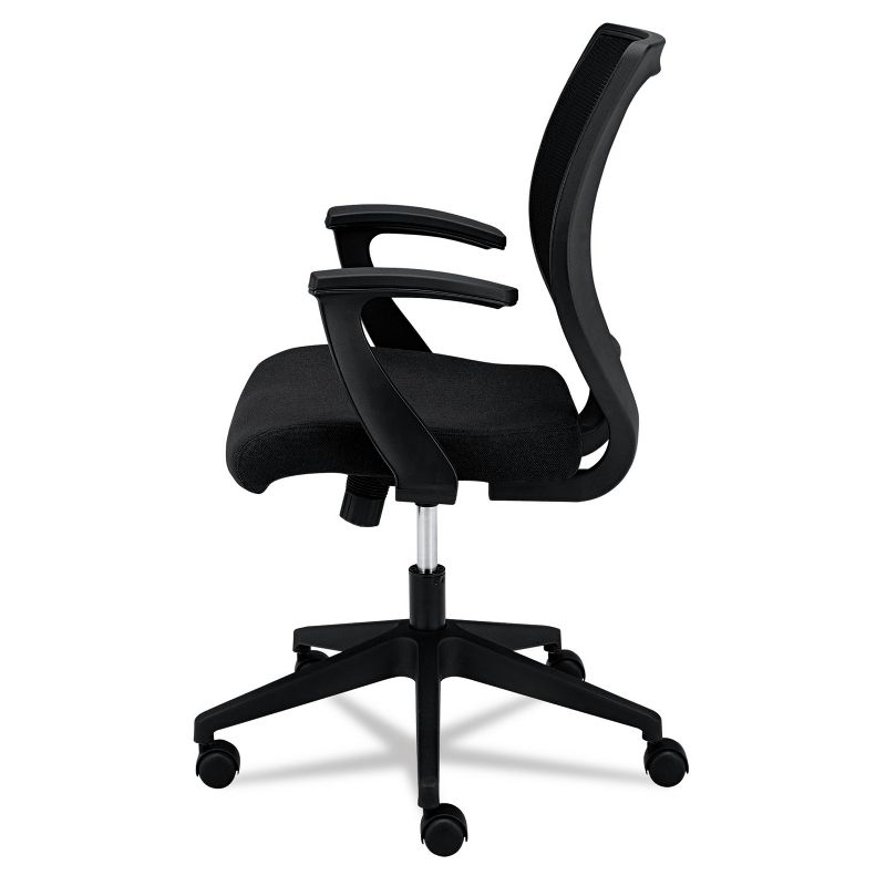 Basyx VL521 Series Mid-Back Work Chair Mesh Back Fabric Seat Black VL521VA10