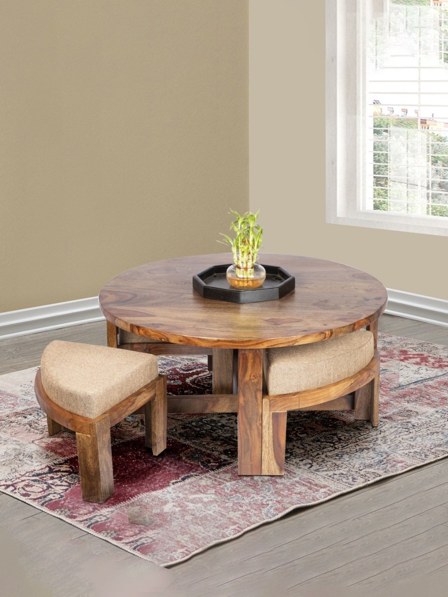 Glass Oval Living Room Metal Coffee Table - Saracina Home