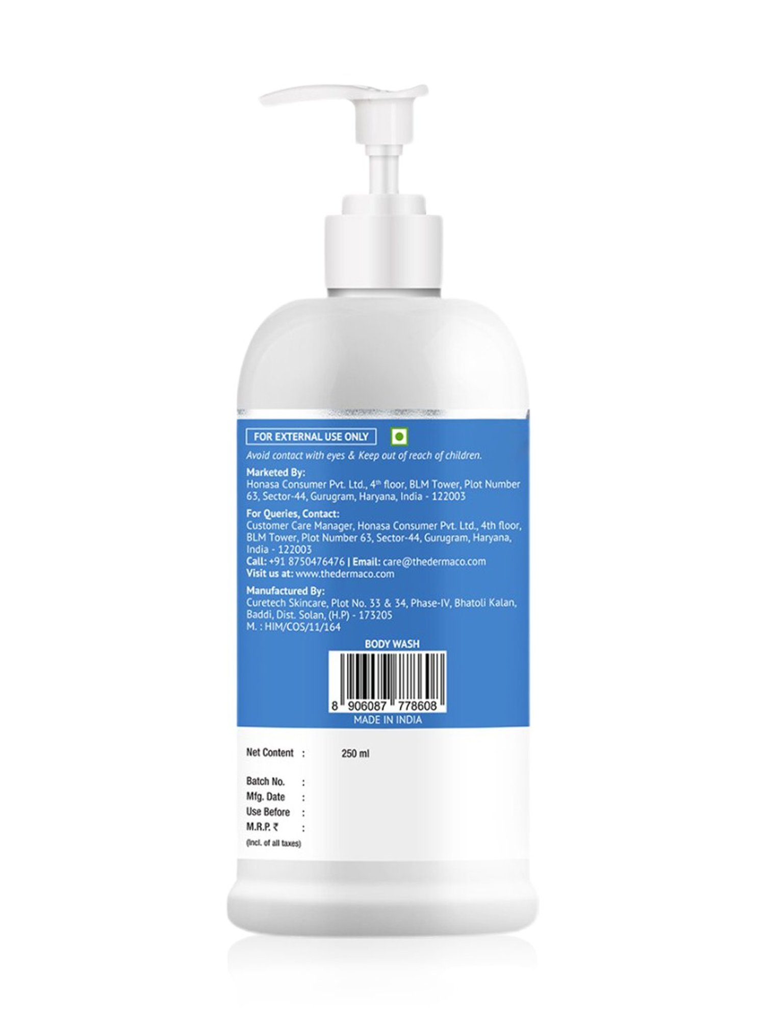 The Derma Co 1% Salicylic Acid Daily Exfoliating Body Wash - 250 ml
