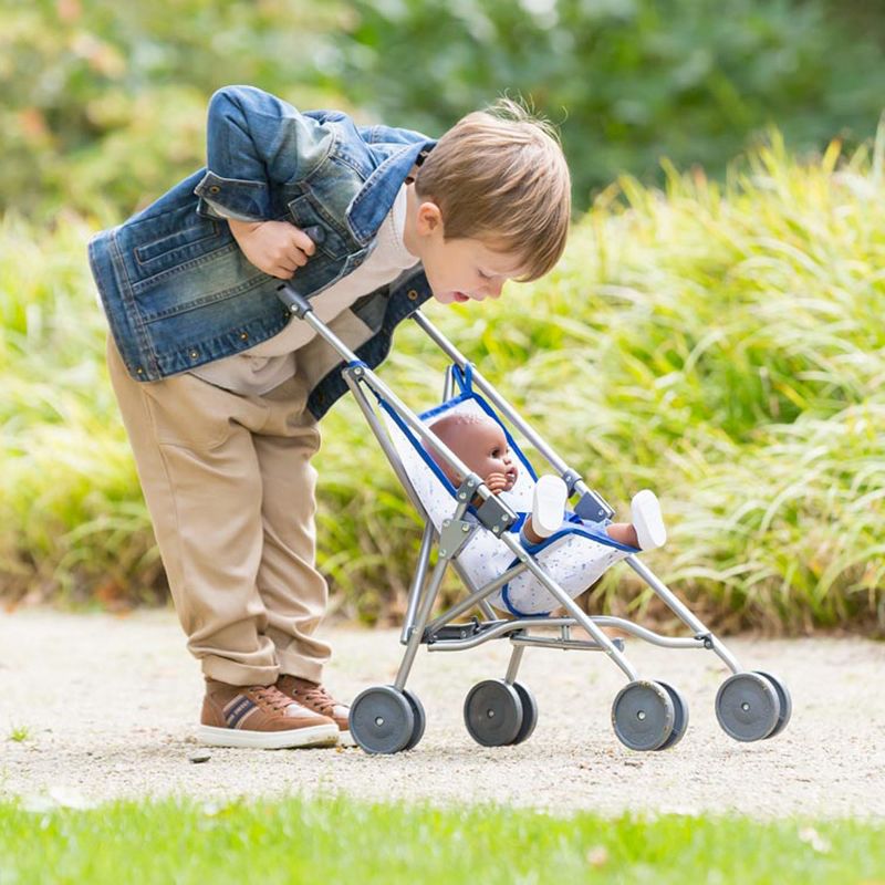 Corolle Umbrella Doll Stroller - Blue - Inspired by Stroller for Real Babies