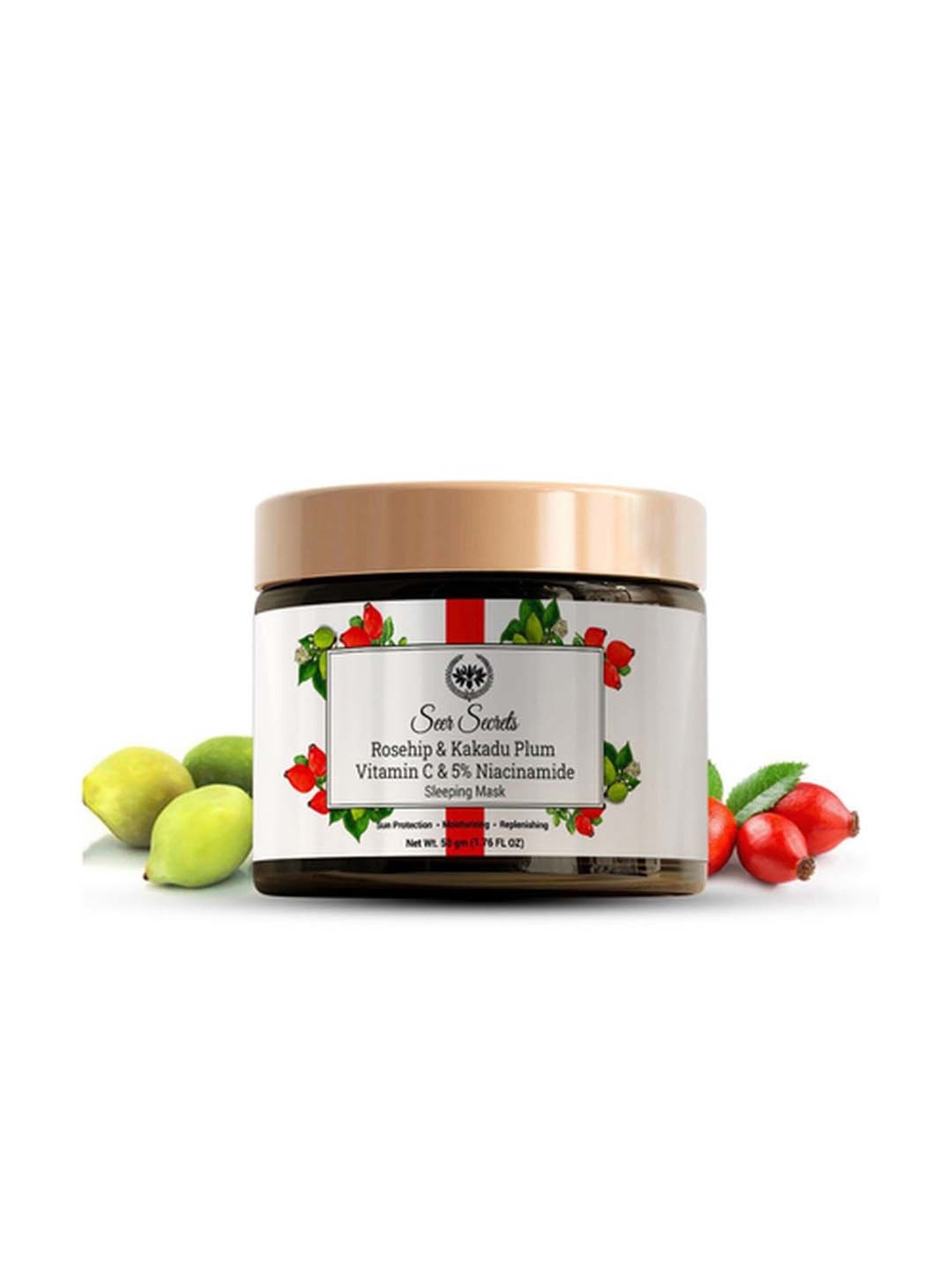 Seer Secrets Rosehip & Kakadu Plum Vitamin C & 5% Niacinamide Sleeping Mask - 50 gm