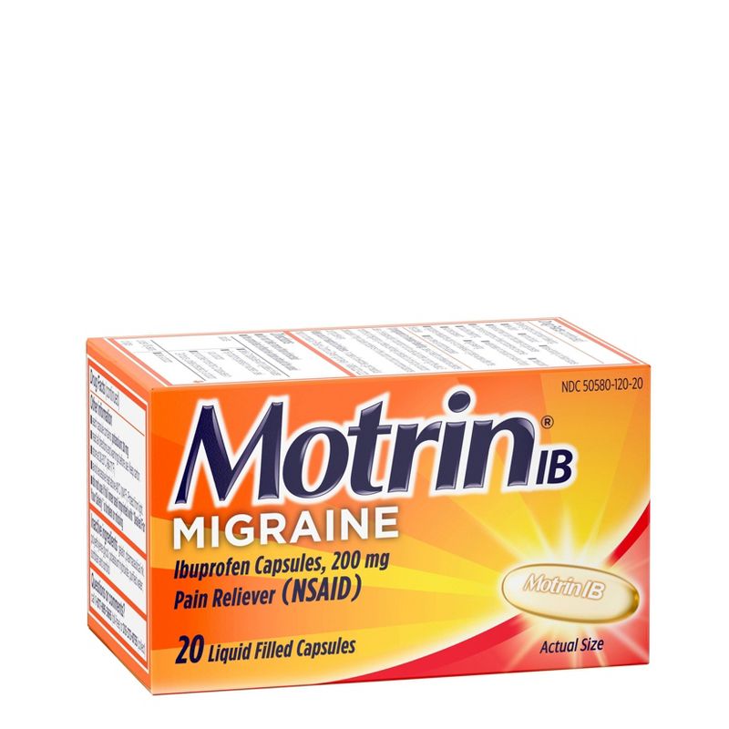 Motrin Ibuprofen (NSAID) Migraine Liquid Filled Caplet - 20ct
