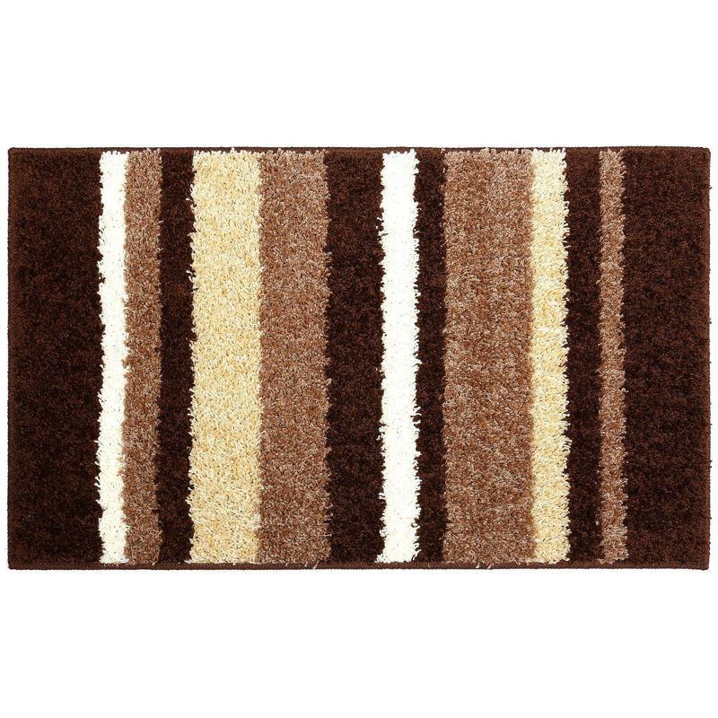 19.6"x31.5" Avalon Comfort Bath Mat Brown/Beige - Home Dynamix