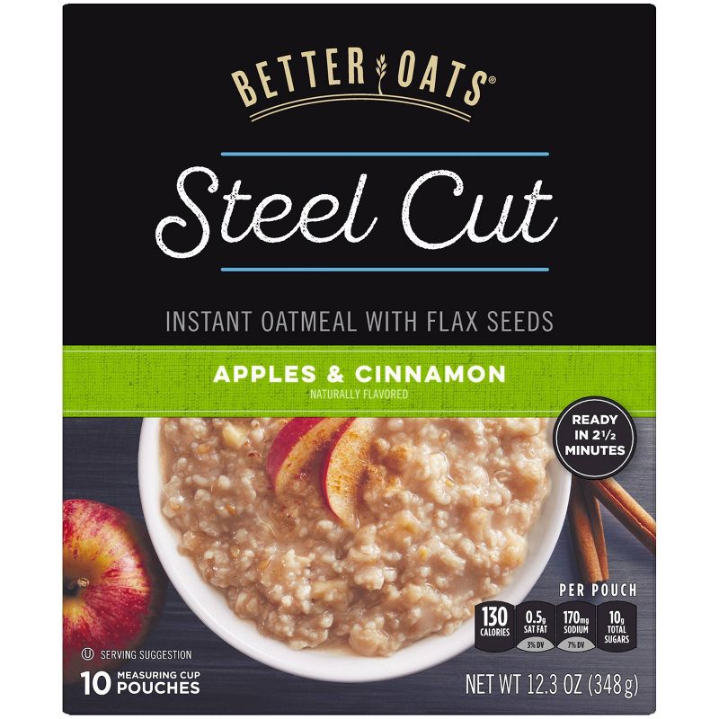 Better Oats Apples & Cinnamon Steel Cut Oats - 12.3oz