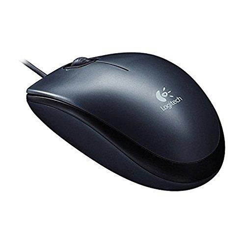 Logitech M100 Mouse - Optical Wired USB - Scroll Wheel 910-001601