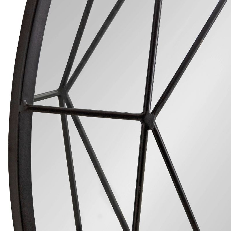 30" Keyleigh Round Wall Mirror Black - Kate & Laurel All Things Decor