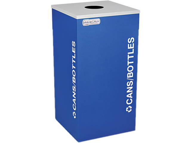 Ex-Cell RC-KDSQ-CRYX Kaleidoscope Collection Recycling Receptacle, 24 gal, Royal Blue
