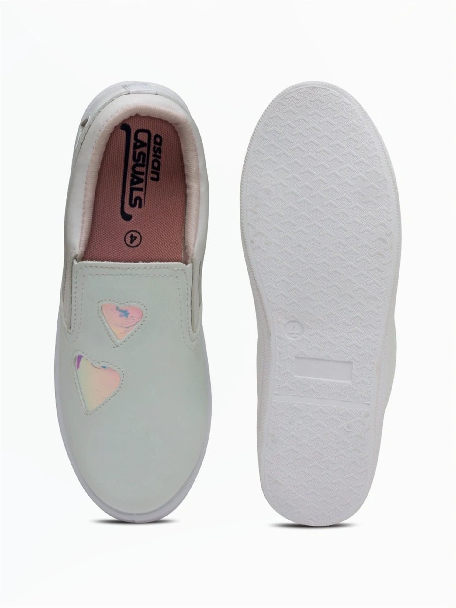 Asian Women's White Casual Loafers