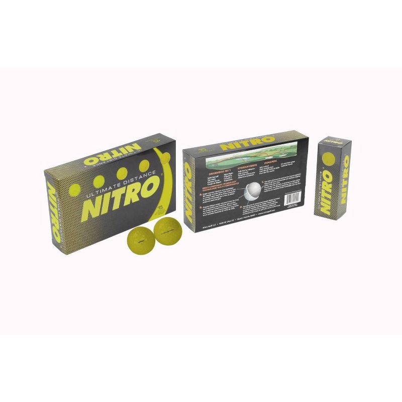 Nitro Golf Ultimate Distance Golf Balls Yellow - 30pc