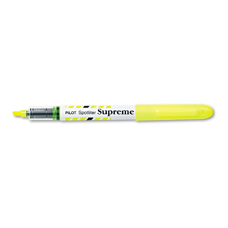 Pilot Spotliter Supreme Highlighter Chisel Tip Fluorescent Yellow Ink Dozen 16008