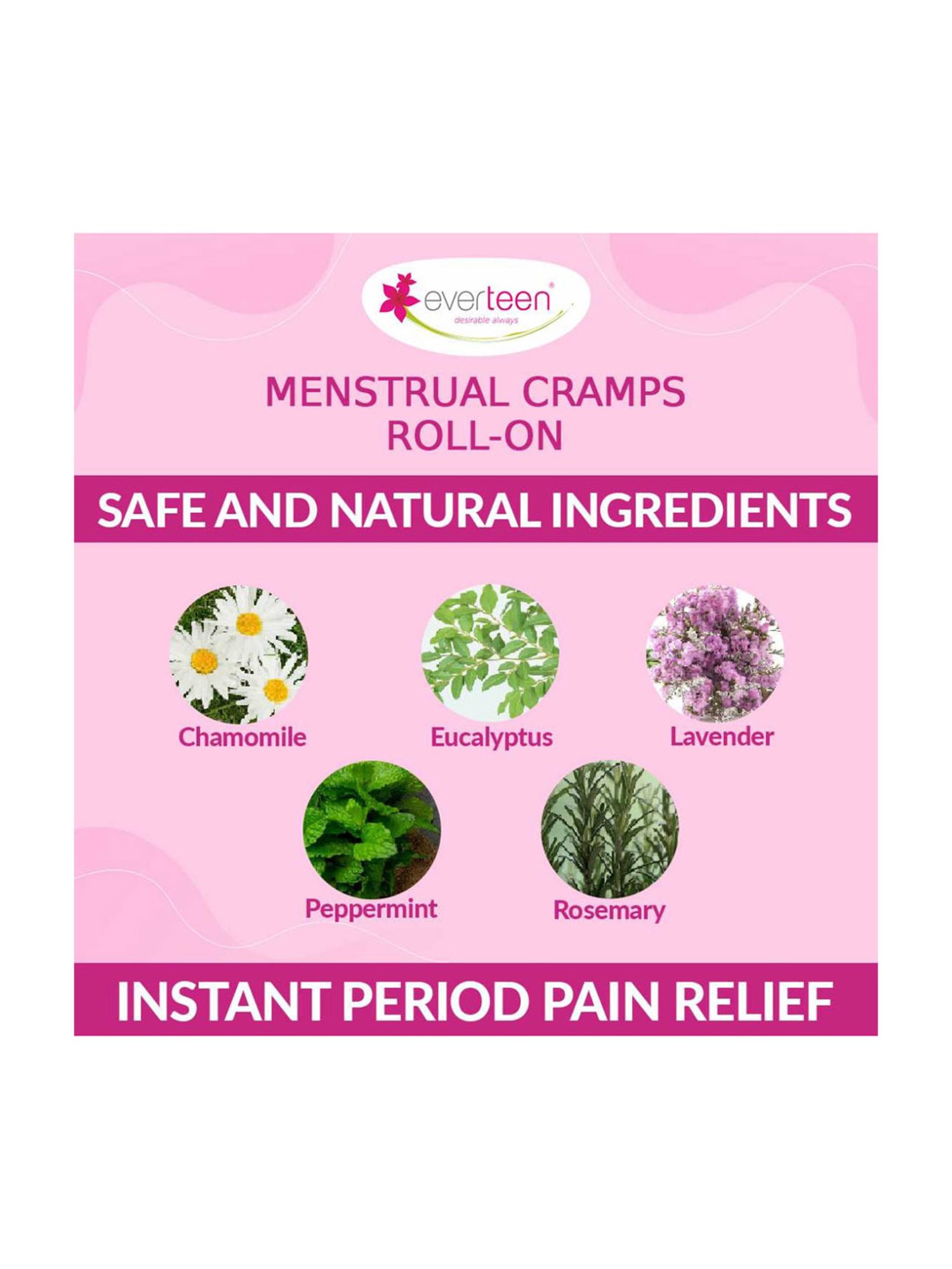 everteen Menstrual Cramps Roll-On for Period Pain Relief - 10 ml (Pack of 1)