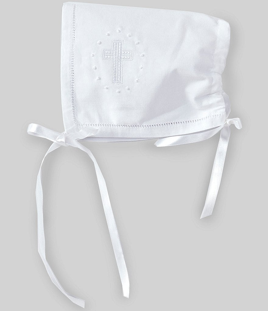 Mud Pie Baby Newborn-6 Months Keepsake Christening Bonnet