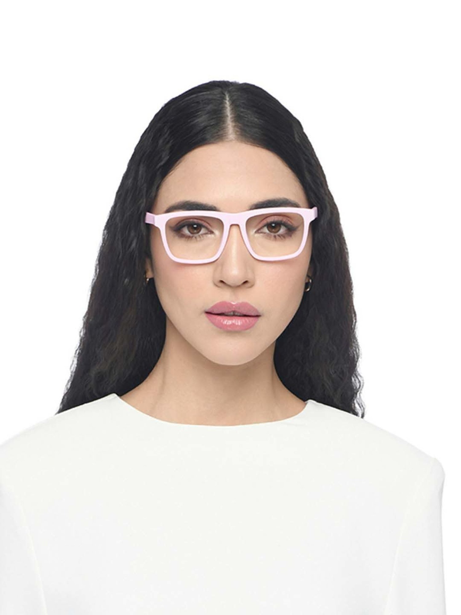 Lenskart Blu Pink Square Blue Light Protection Unisex Reading Glasses
