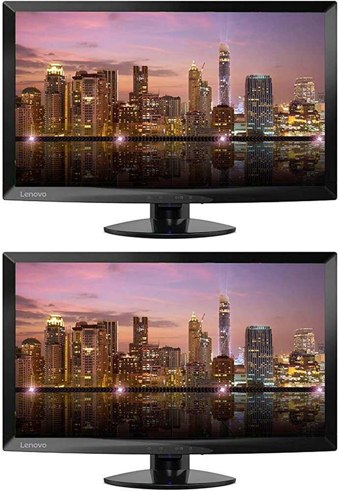 Lenovo D24-10 23.6 Inch FHD (1920 x 1080) LED Backlit LCD Monitor (61D4KCR1US) 2-Pack