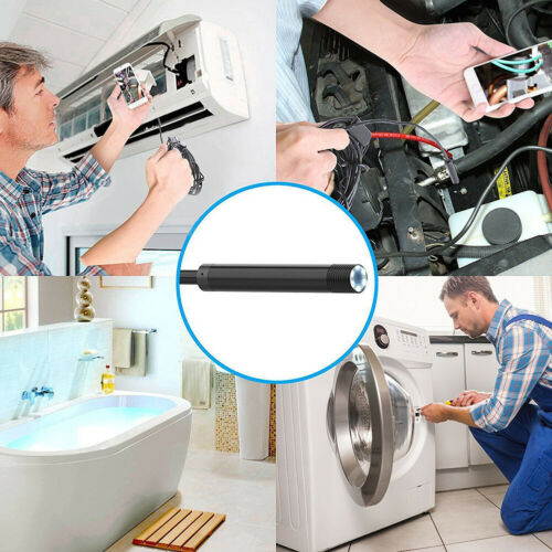 WiFi Endoscope 1200P Wireless IP68 Waterproof Borescope HD Inspection Camera 5M Semi-Rigid Endoscope with 8 Adjustable LED Lights Compatible with iPhone Android Phone Computer (16.40 ft)