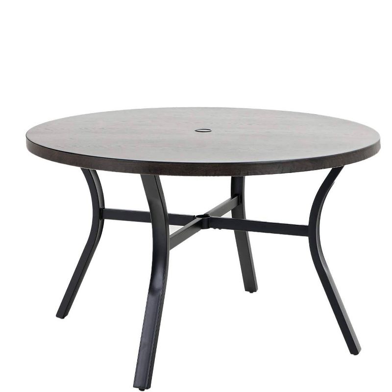4-Person Rockshire Rectangle Pub Table - Natural and Black - Aiden Lane