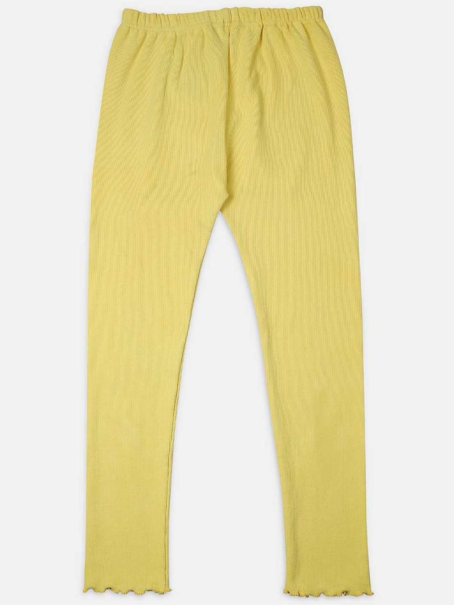 NINS MODA Kids Lemon Yellow Regular Fit Leggings