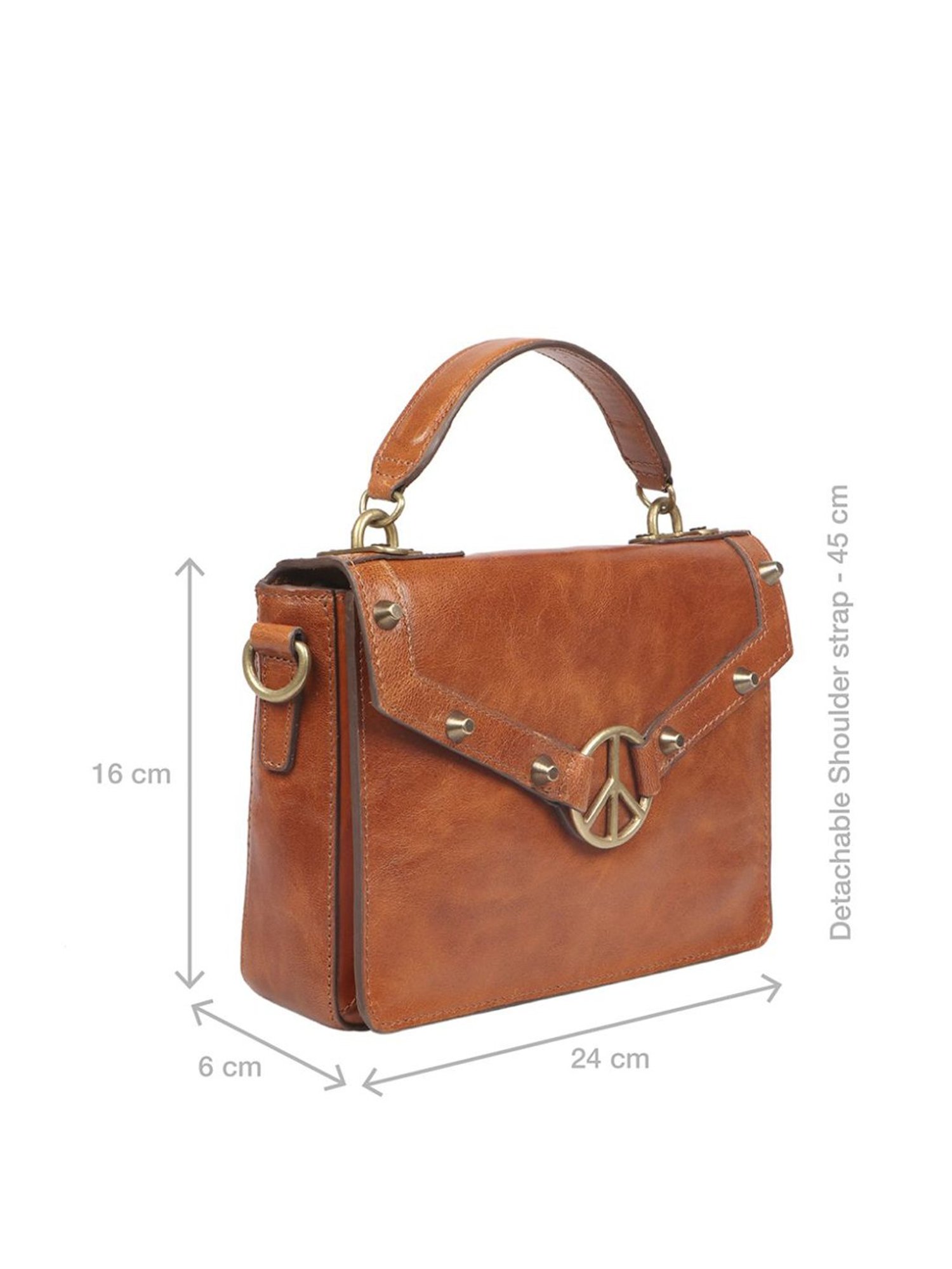 Hidesign Rebels Lenin 01 Cherokee Brown Solid Small Handbag