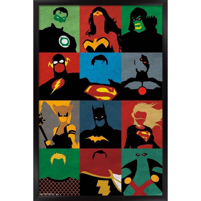 Justice League - Minimalist Framed Poster Trends International