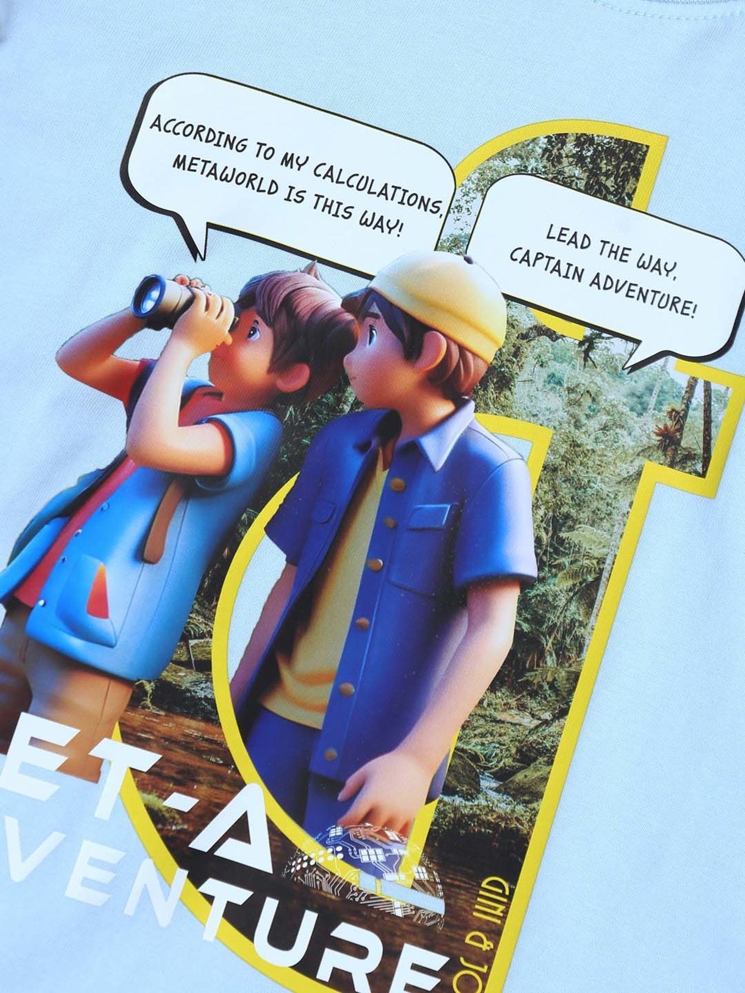 Gini & Jony Kids Blue Digital Print T-Shirt