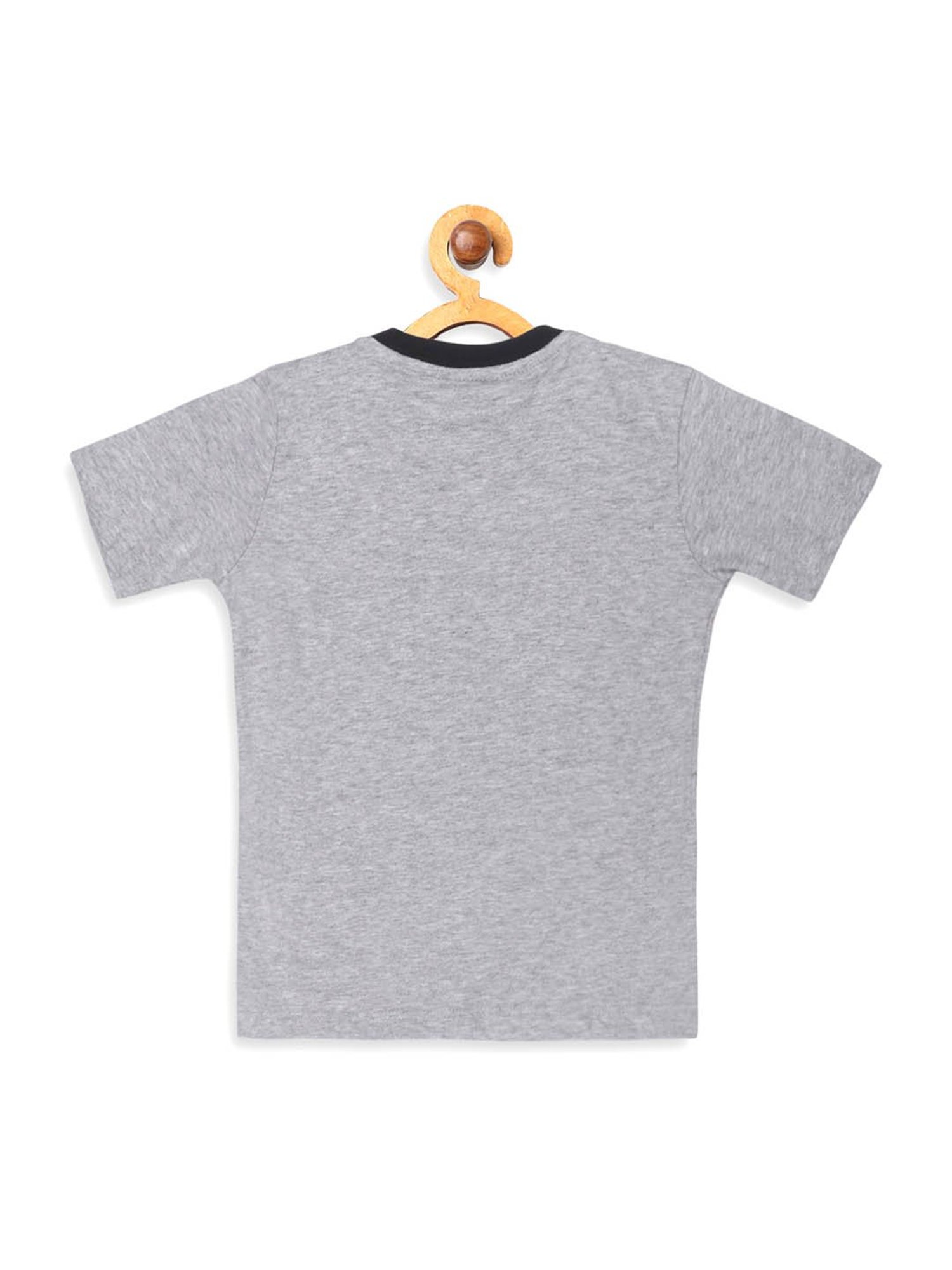 Lazy Shark Kids Grey & Navy Printed  T-Shirt with  Shorts