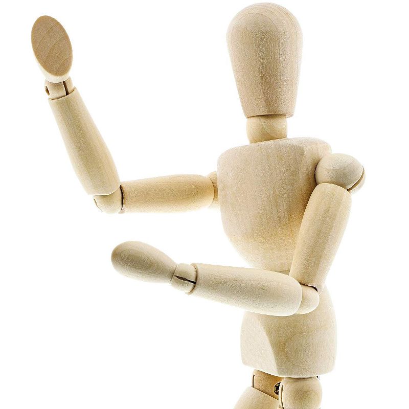 Le Juvo Drawing Mannequin 13" Wooden Human Figure Model, Art Manikin Jointed Perfect for Sketching