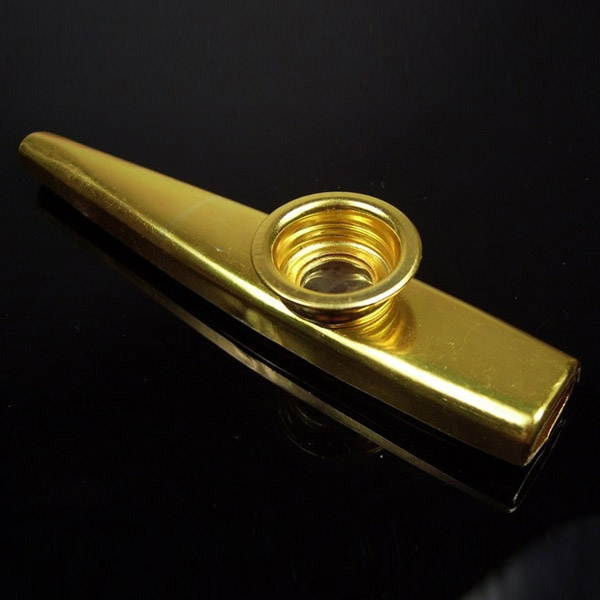 Metal Kazoo Golden Ukulele Guitar Accompaniment Mouth Flute Harmonica