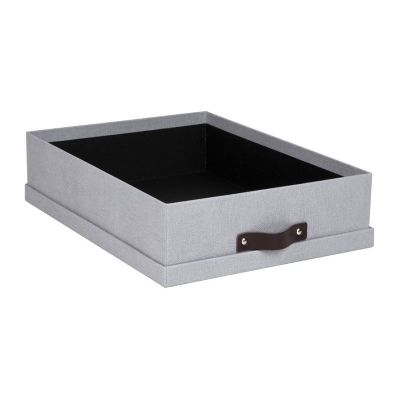 Set of 3 Oskar Canvas Document Box Ash - Bigso Box of Sweden