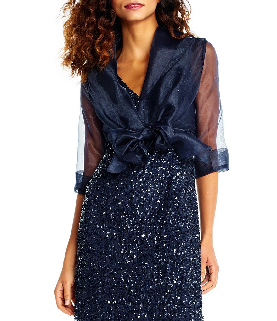 Cejon Metallic Crocheted Fringe Metallic Evening Wrap