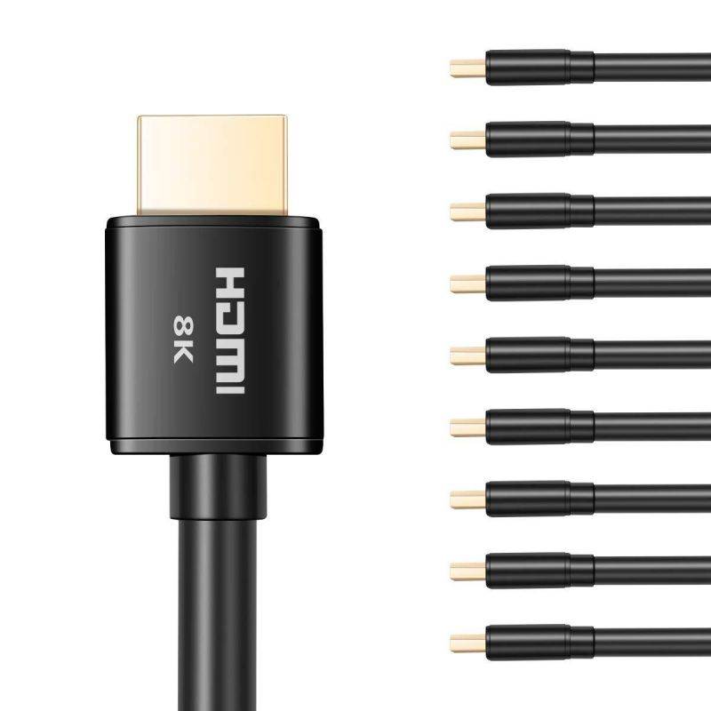 Buyer&rsquo;s Point Ultra High Speed HDMI 2.1 Cable CL3 Rated Dynamic HDR 1.8M(6ft) 8K 120Hz, 48Gbps, Dolby Vision, eARC, Compatible with Apple TV, Nintendo Switch, Roku, Xbox, PS4,(Black CL3 Pack, 10 Pac