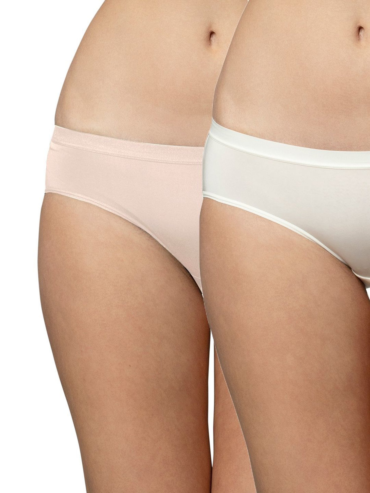 Triumph White & Beige Plain Panties - Pack Of 2