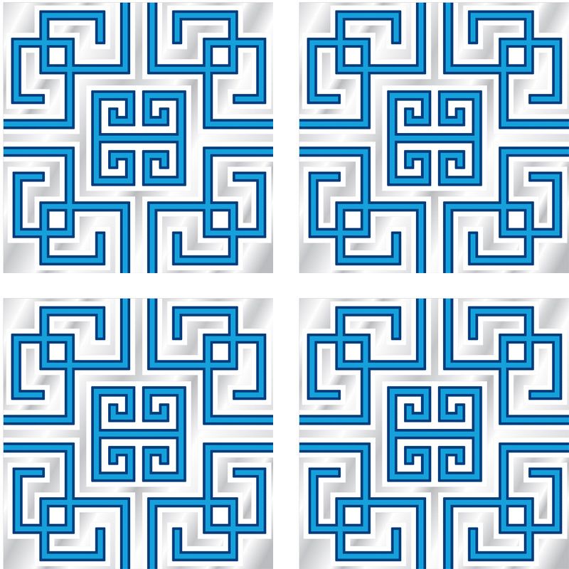 Carnaby Blox Blue Geometric Square Wall Accents - Jonathan Adler..