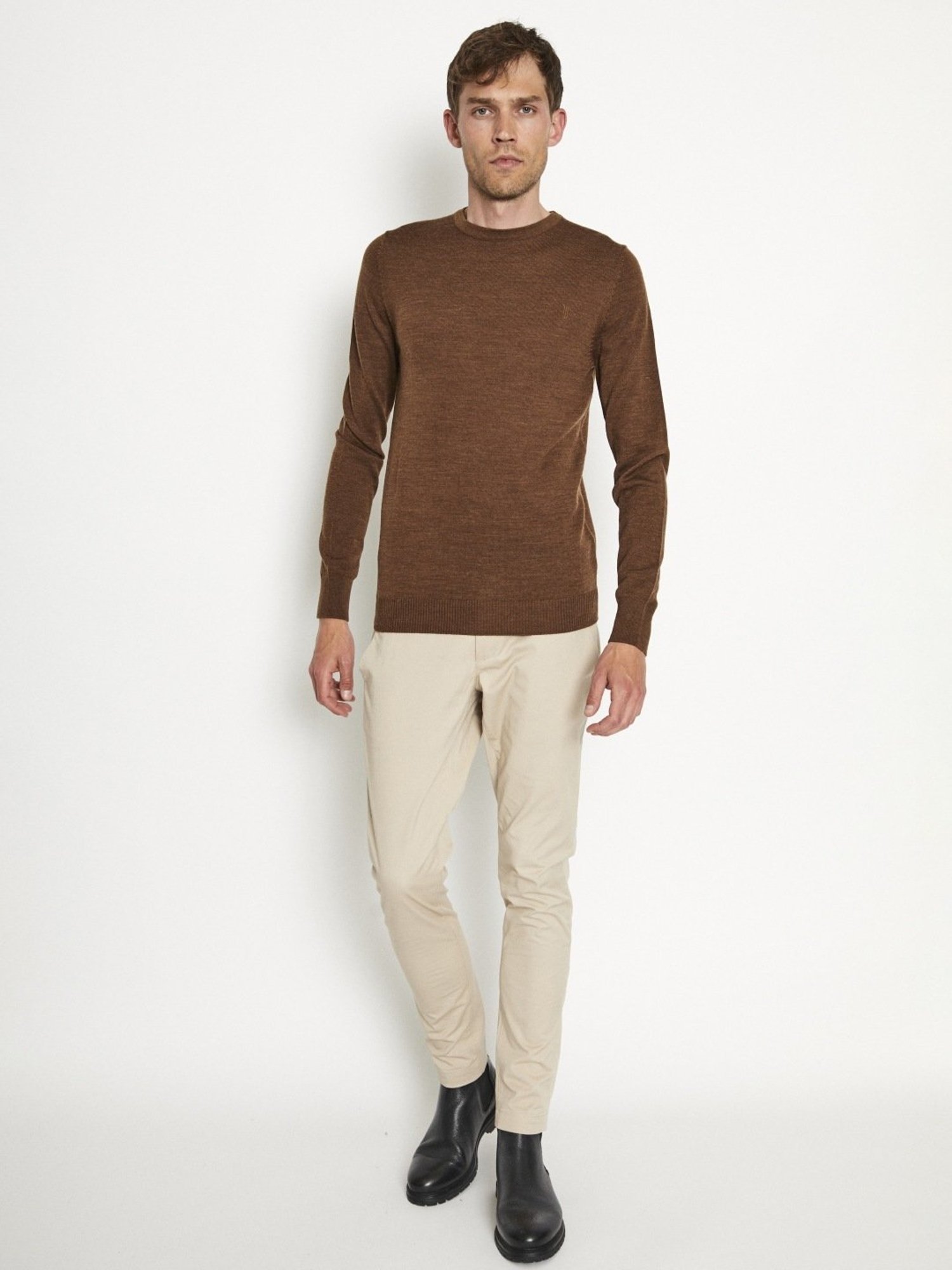 Bruun & Stengade Brown Regular Fit Sweater