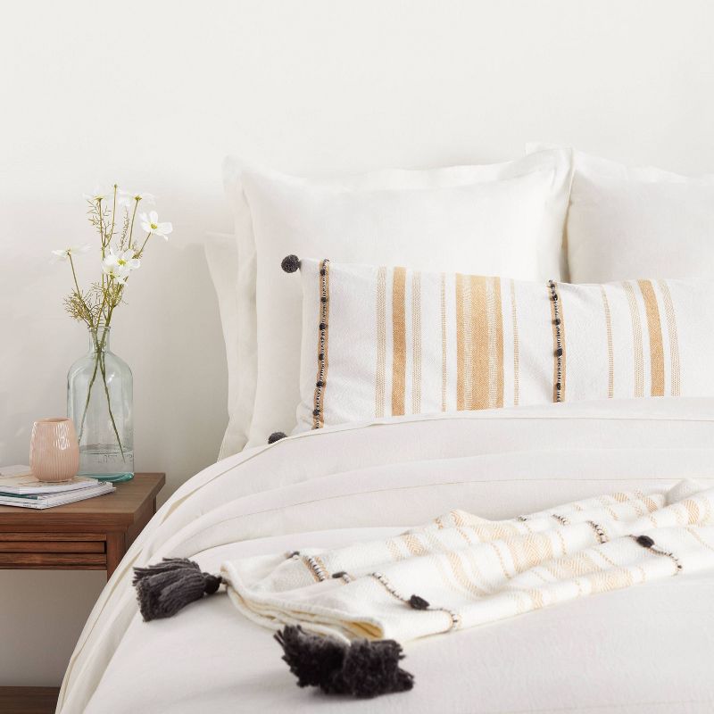 Oversize Lumbar Pillow Yellow / Sour Cream - Hearth & Hand™ with Magnolia