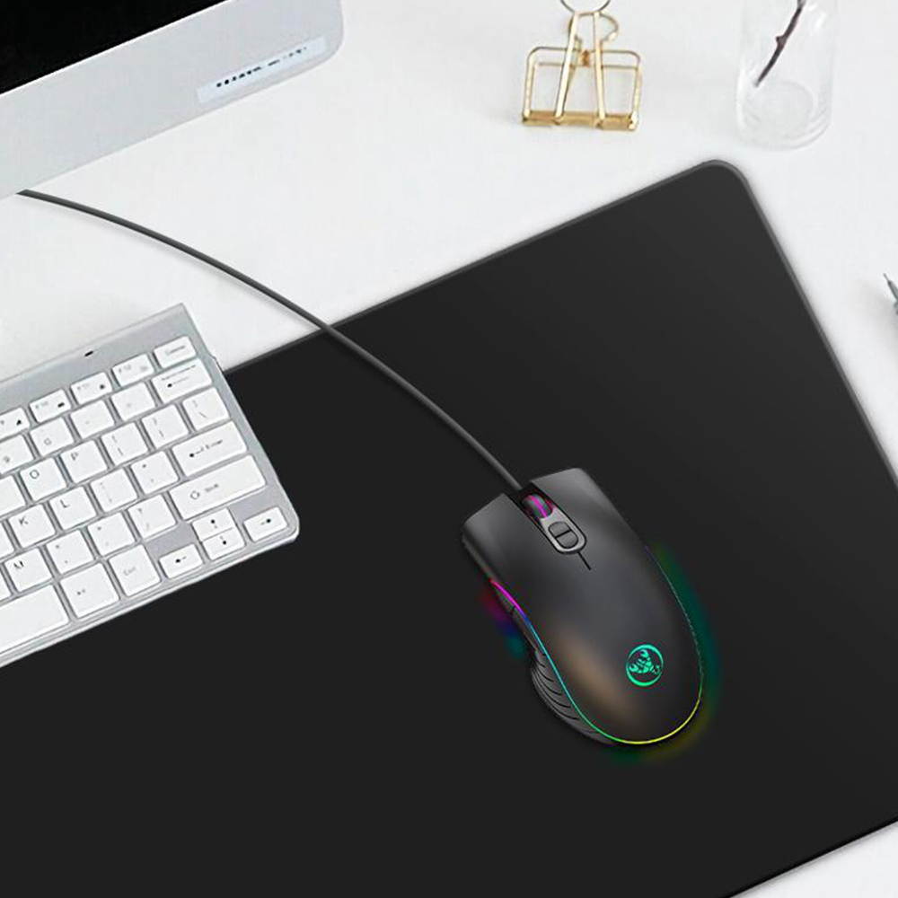 RGB Gaming Mouse, 6400 dpi, Ergonomic Hand Grips, RGB Backlit Optical Wired Gaming Mouse 7 Programmable Buttons